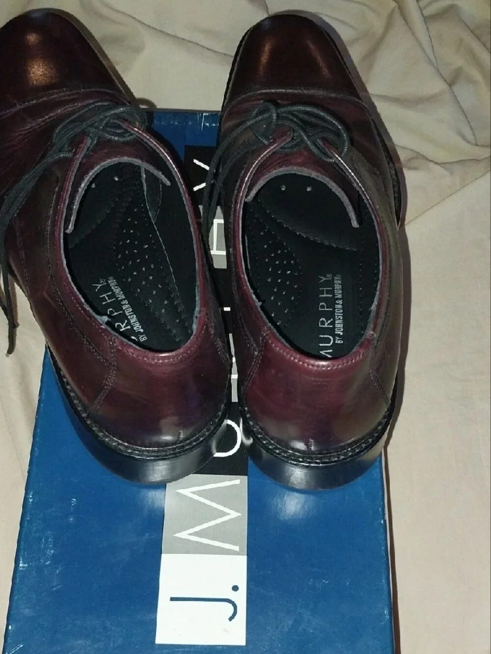 Men's Brown Leather Lace-Up Oxfords by J. Murphy